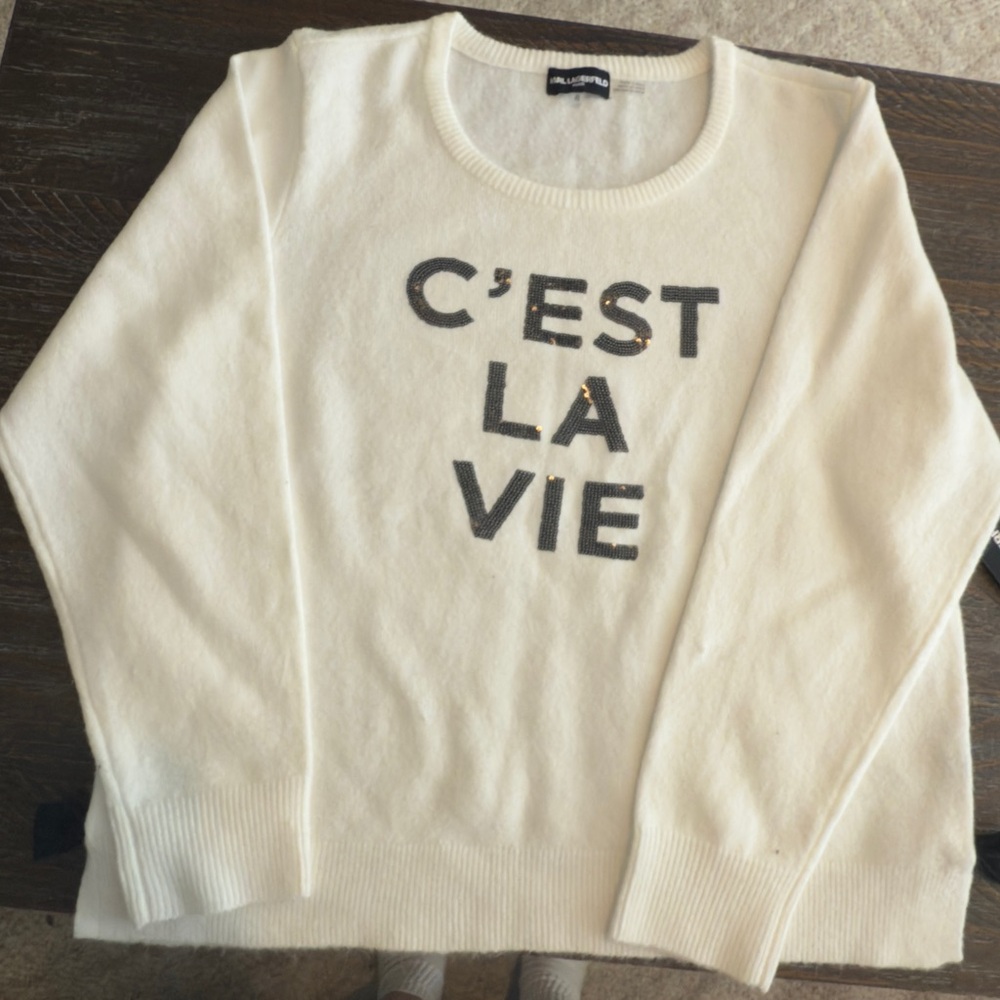 Karl Lagerfeld White Sweater